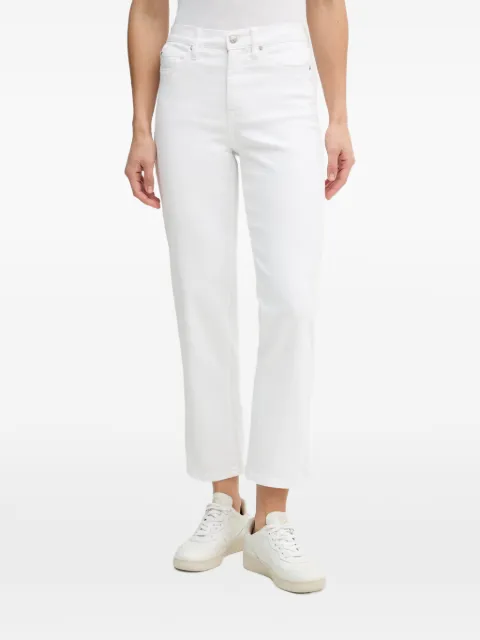 DKNY logo-patch straight-leg jeans White DJ5B4109