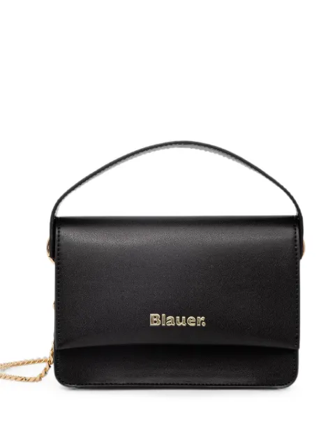 Blauer logo-plaque chain-strap shoulder bag Black MINPU02