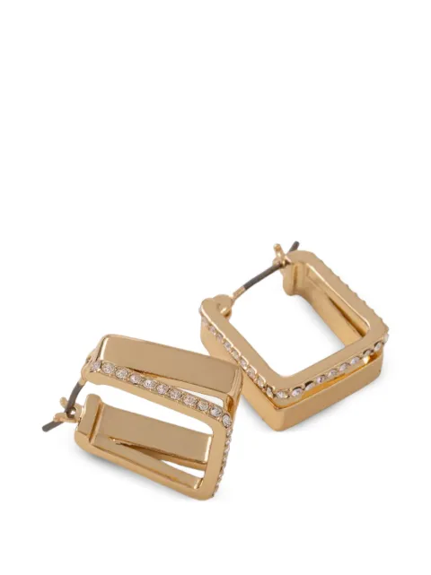 DKNY crystal-embellished square hoop earrings Gold 04G00918
