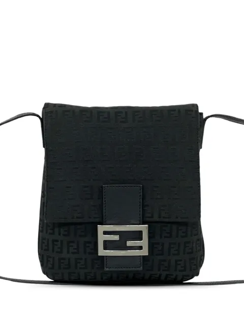 Fendi Pre-Owned 2010-2025 Zucchino Canvas crossbody bag Black G4UBGEVXA2NRT2DJ