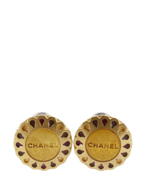 CHANEL Pre-Owned 1999 CC Gold Plated Flower Clip On Earrings costume earrings Gold 9J16N0X34BG65IFM