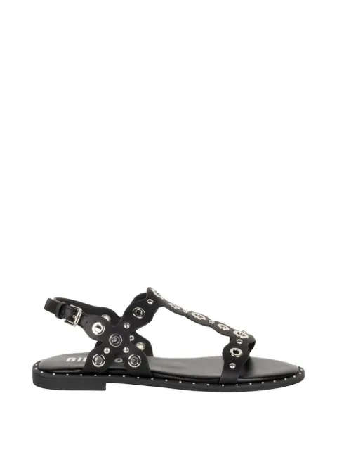 Bibi Lou Canna eyelet-embellished studded sandals Black 946Z80HG