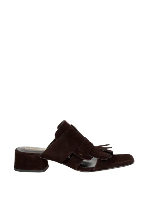 Luca Grossi fringed suede sandals Brown L969SCAMOSCIOTMORO