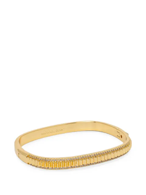 Michael Kors crystal-embellished fluted bracelet Gold MKJ8610710