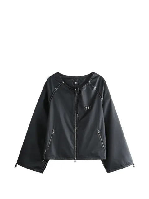 THUG CLUB logo-detail zip-up jacket Black TC26JK0202