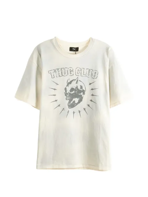 THUG CLUB skull-print T-shirt Neutrals TC26TS0401