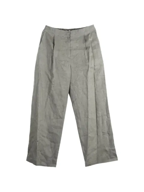 Amomento pleated wide-leg trousers Green AM26SSW21PT