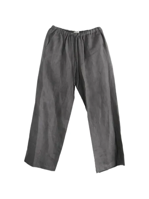 Amomento drawstring-waist wide-leg trousers Grey AM26SSW20PT