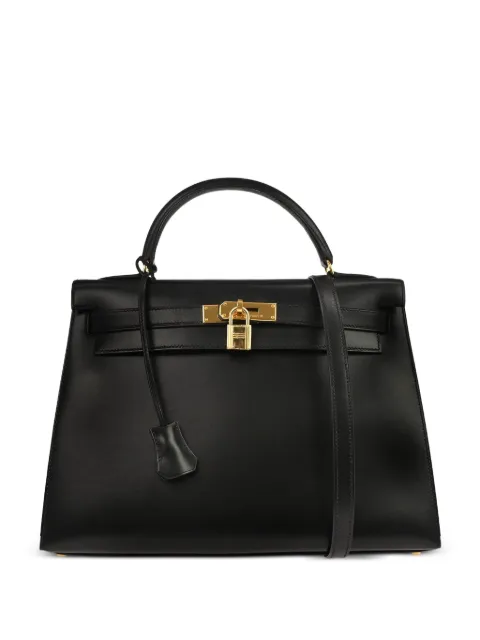 Hermès Pre-Owned 1996 32 Kelly Sellier two-way leather handbag Black 146146