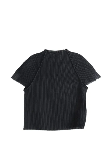 Amomento pleated raglan-sleeve T-shirt Black AM26SSW14TO