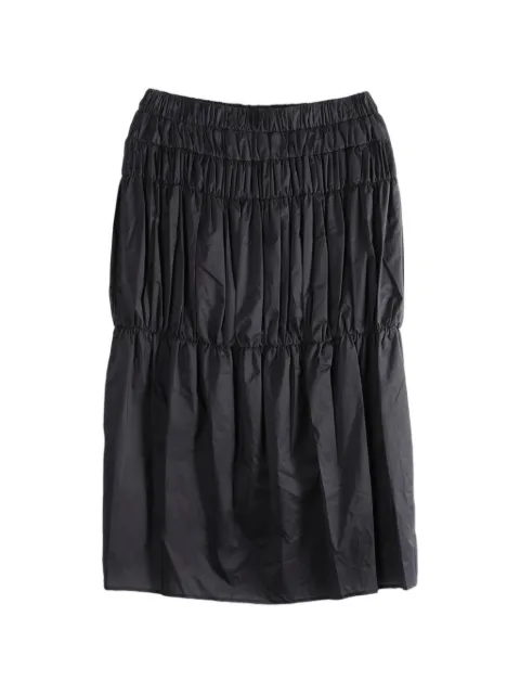 Amomento shirred tiered skirt Black AM26SSW14SK