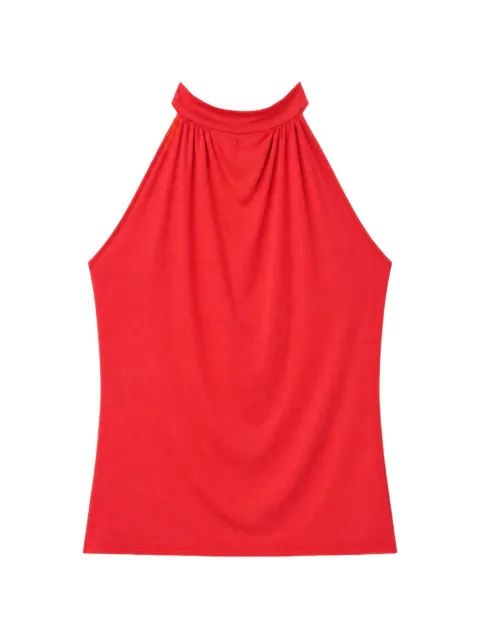 Amomento halterneck gathered top Red AM26SSW18TO