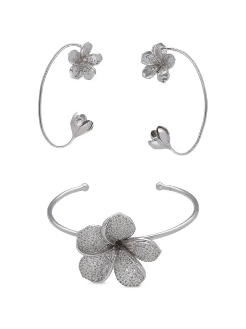 Vintage floral jewellery set (set of three) Silver WCV041224137