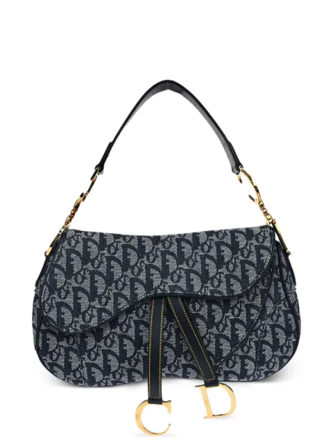 Christian Dior Pre-Owned 2003 Trotter Double Saddle handbag Blue 136075