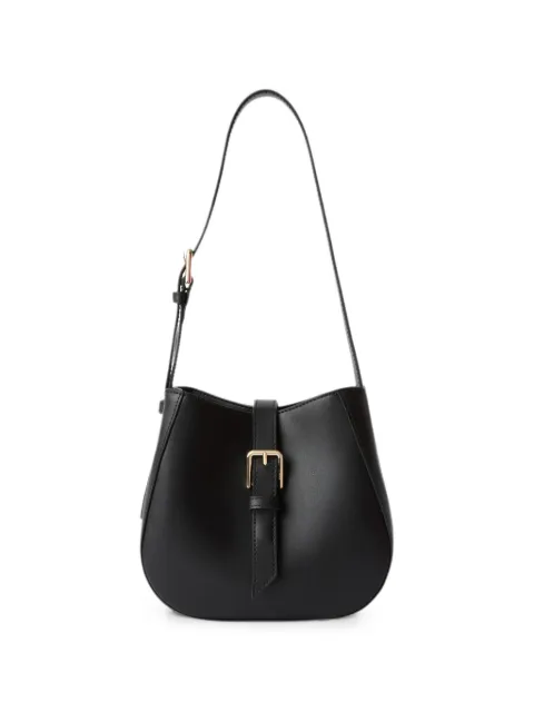 Furla large buckle-detail leather bucket bag Black WE00906BX31041007