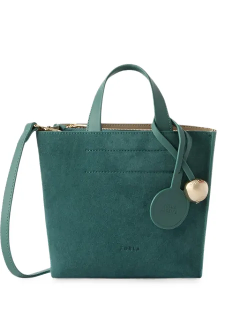 Furla leather suede-panel tote bag Green WB02124BX40181007