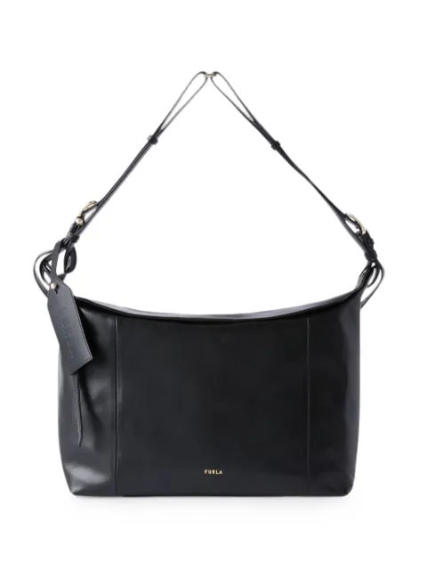 Furla logo-print leather shoulder bag Black WB02110BX41841007