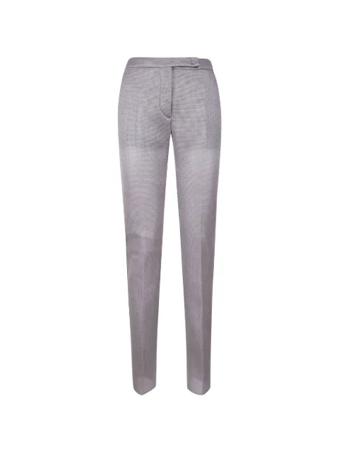 Max Mara mesh-textured slim-fit trousers Grey 2611781123600