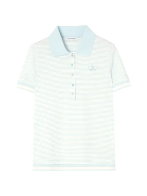 Burberry striped cotton polo shirt Blue 8121087