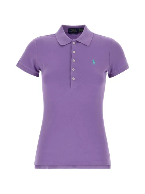 Polo Ralph Lauren logo-embroidered piqué polo shirt Purple 211B18200006