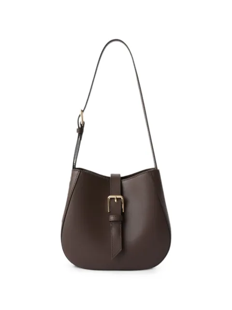 Furla large buckle-detail leather bucket bag Brown WE00906BX31041007