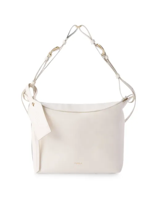 Furla logo-print leather shoulder bag Neutrals WB02019BX41841007