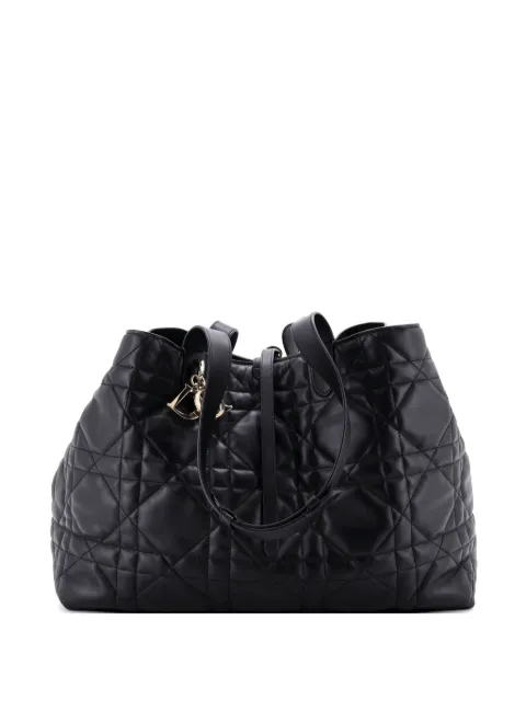 Christian Dior Pre-Owned Toujours Macrocannage Quilt Calfskin Large tote bag Black ZXLSQN8RSH8XACNY