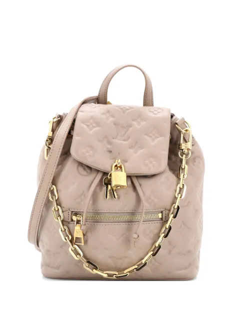 Louis Vuitton Pre-Owned Coussin Monogram Embossed Lambskin PM backpack Neutrals VWQPEUN5X3MP4I05