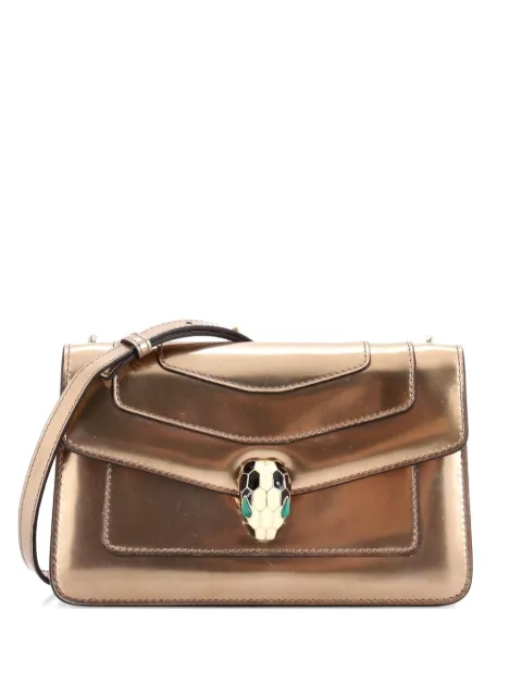 Bvlgari Pre-Owned Serpenti Forever Metallic Leather Small shoulder bag Gold Q3WB657TX4NLGCTN