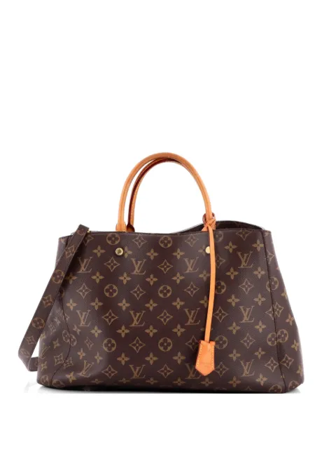 Louis Vuitton Pre-Owned Montaigne Handbag Monogram Canvas GM tote bag Brown DO6CDCQ8WTWZTQ10