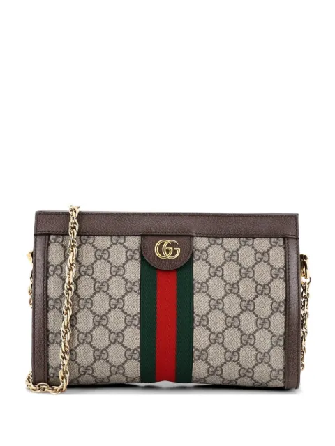 Gucci Pre-Owned Ophidia Chain Shoulder Bag GG Coated Canvas Small crossbody bag Brown 4OUFH5SKDA4B7IJ7