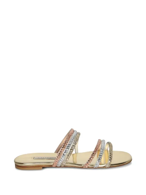 Casadei Androme crystal-embellished flat sandals Gold 1M518B0101C2967
