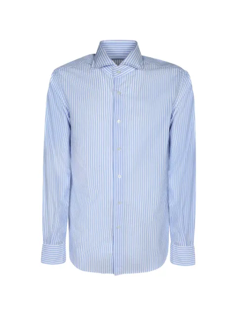 Dell'oglio vertical-stripe long-sleeve shirt Blue MOP721ML21207001