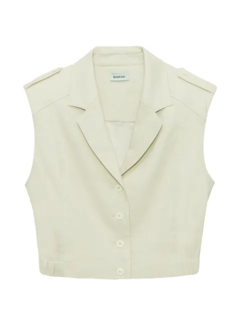 SIMKHAI York cropped vest Neutrals 3262081LE