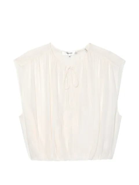 FRAME The Wave tie-fastening top Neutrals WE26WBL005