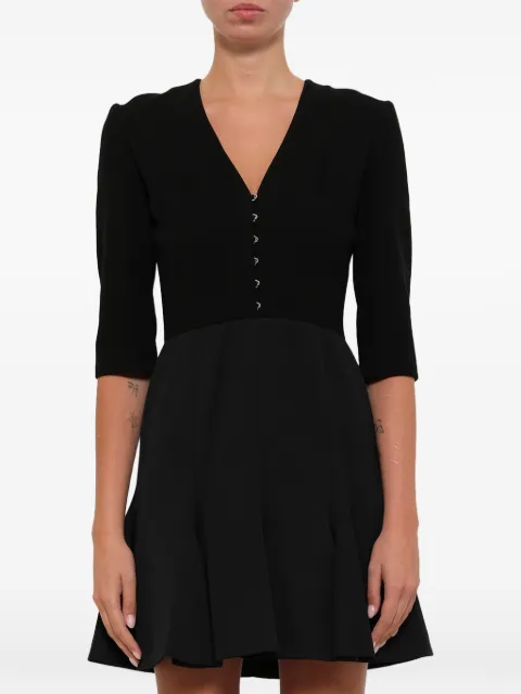 Alexander McQueen godet-panel flared dress Black 414619QGJ09
