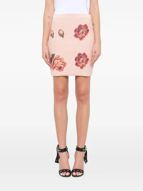 Alexander McQueen tapestry jacquard mini skirt Pink 518664Q1WML