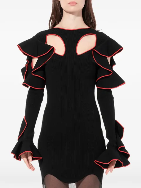 Alexander McQueen ruffled cut-out dress Black 532082Q1WPV
