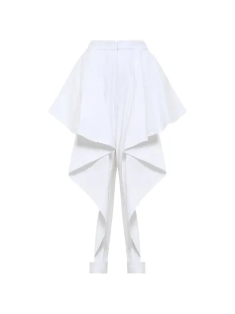 Alaïa ruffle-panelled tapered trousers White AA9P1374D002C