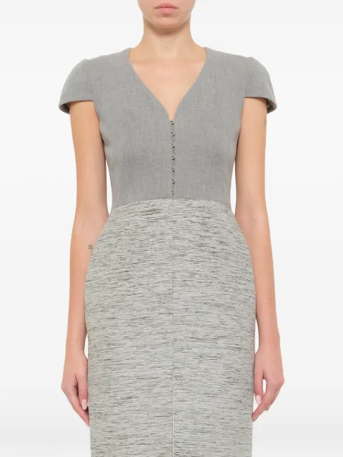 Alexander McQueen cap-sleeve pencil dress Grey 419001QGE10