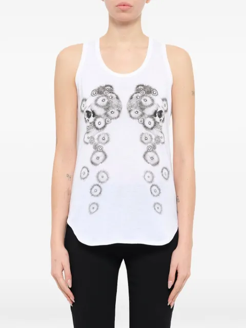 Alexander McQueen Pom Skull-printed tank top White 365410QDZ33