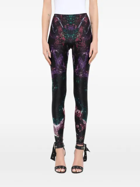 Alexander McQueen printed leggings Black 315101Q1RLA