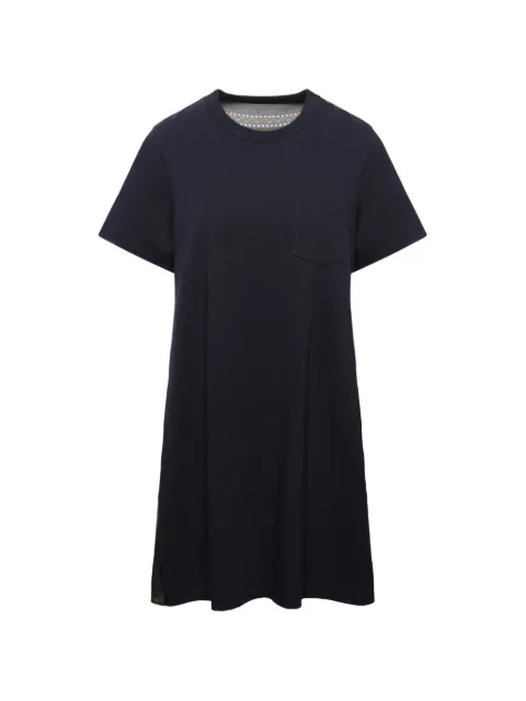 sacai paisley-print paneled mini dress Black 2508147
