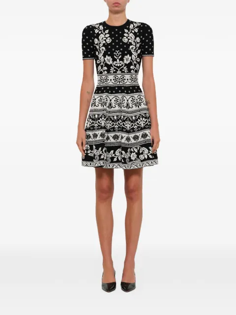 Alexander McQueen floral-print mini dress Black 461069Q1ROG