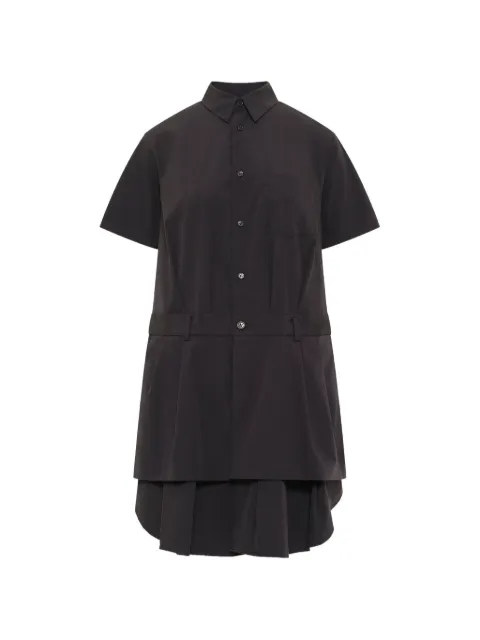 Noir Kei Ninomiya pleated layered-skirt mini dress Black 3QO010