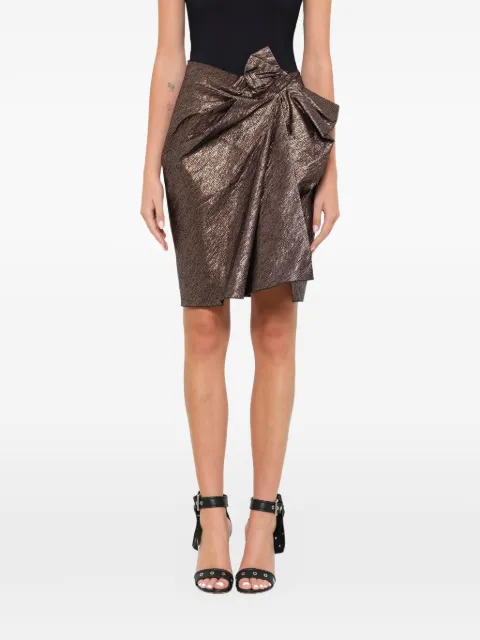 Lanvin Show bow-detail mini skirt Gold W041372271C8A