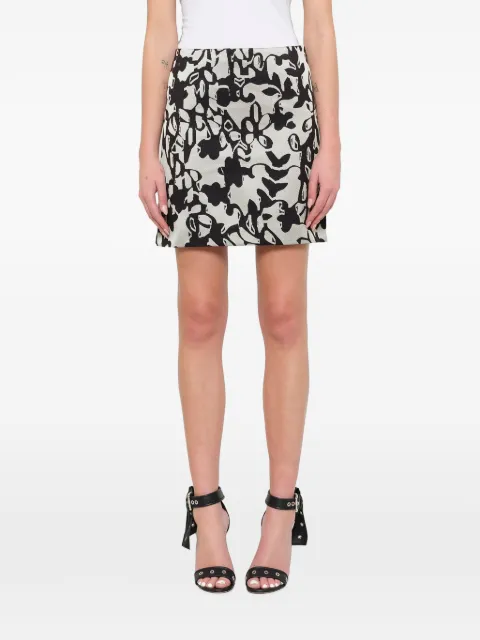 Lanvin abstract-print mini skirt Neutrals ST41402513