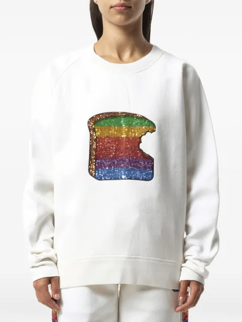 Marc Jacobs sequin-embellished raglan-sleeve sweatshirt White K41770801