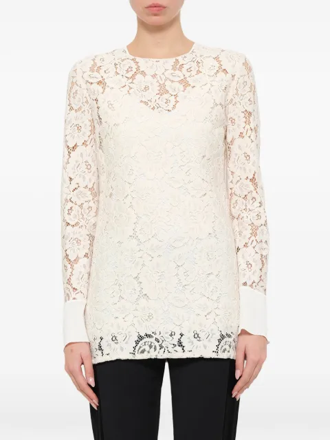 Lanvin floral-lace top Neutrals RWTO60203229