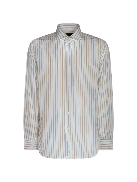 Dell'oglio vertical-stripe long-sleeve shirt White MOP721ML21207003